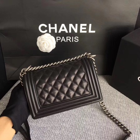 Boy Chanel Flap Shoulder Bag Sheepskin Leather A67085 Black Boy Chanel Flap Shoulder Bag Sheepskin Leather A67085 Black