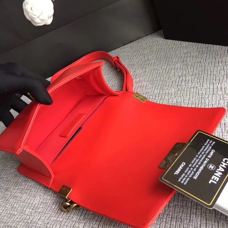 Boy Chanel Flap Shoulder Bag Sheepskin Leather A67085 Red Boy Chanel Flap Shoulder Bag Sheepskin Leather A67085 Red