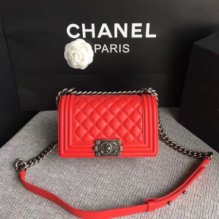 Boy Chanel Flap Shoulder Bag Sheepskin Leather A67085 Red Boy Chanel Flap Shoulder Bag Sheepskin Leather A67085 Red