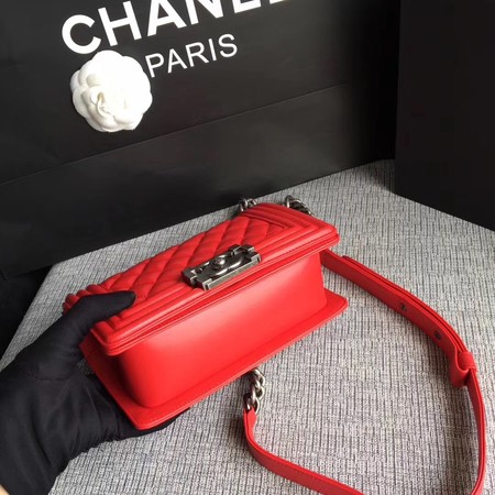 Boy Chanel Flap Shoulder Bag Sheepskin Leather A67085 Red Boy Chanel Flap Shoulder Bag Sheepskin Leather A67085 Red