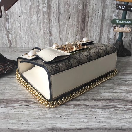 Gucci Padlock Small GG Studded Shoulder Bag 432182 White Gucci Padlock Small GG Studded Shoulder Bag 432182 White