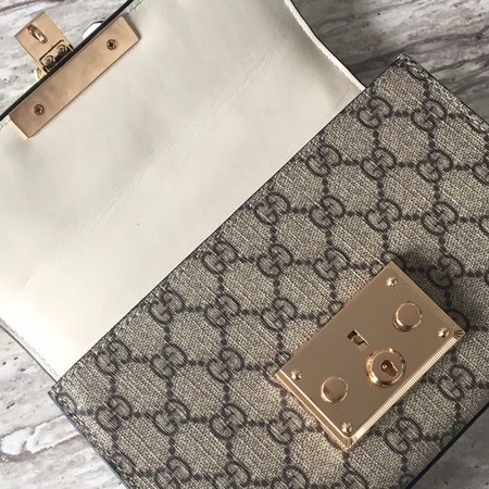 Gucci Padlock Small GG Studded Shoulder Bag 432182 White Gucci Padlock Small GG Studded Shoulder Bag 432182 White
