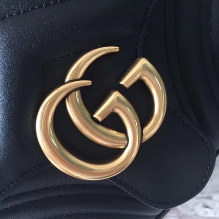 Gucci GG Marmont Small Shoulder Bag 498100 Black Gucci GG Marmont Small Shoulder Bag 498100 Black