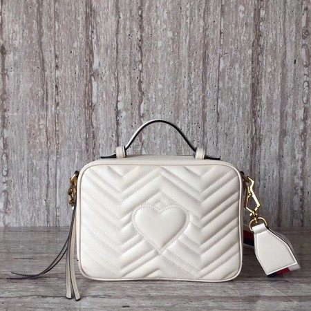 Gucci GG Marmont Small Shoulder Bag 498100 White Gucci GG Marmont Small Shoulder Bag 498100 White