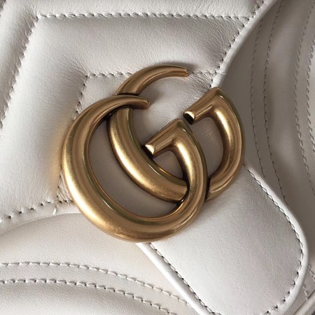 Gucci GG Marmont Small Shoulder Bag 498100 White Gucci GG Marmont Small Shoulder Bag 498100 White