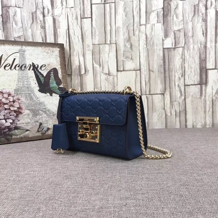 Gucci Padlock Signature Shoulder Bag 409487 Blue Gucci Padlock Signature Shoulder Bag 409487 Blue