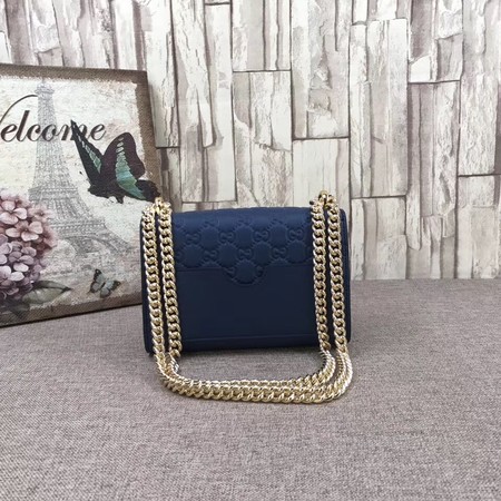 Gucci Padlock Signature Shoulder Bag 409487 Blue Gucci Padlock Signature Shoulder Bag 409487 Blue