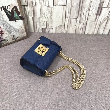 Gucci Padlock Signature Shoulder Bag 409487 Blue Gucci Padlock Signature Shoulder Bag 409487 Blue