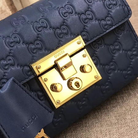 Gucci Padlock Signature Shoulder Bag 409487 Blue Gucci Padlock Signature Shoulder Bag 409487 Blue