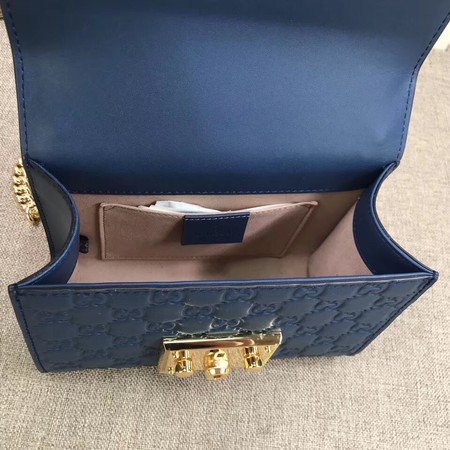 Gucci Padlock Signature Shoulder Bag 409487 Blue Gucci Padlock Signature Shoulder Bag 409487 Blue