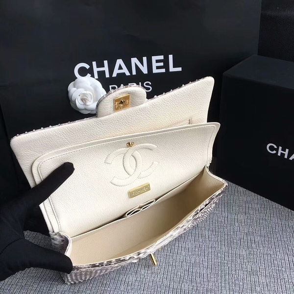 Chanel Original Python Leather Shoulder Bag CF1112S Chanel Original Python Leather Shoulder Bag CF1112S