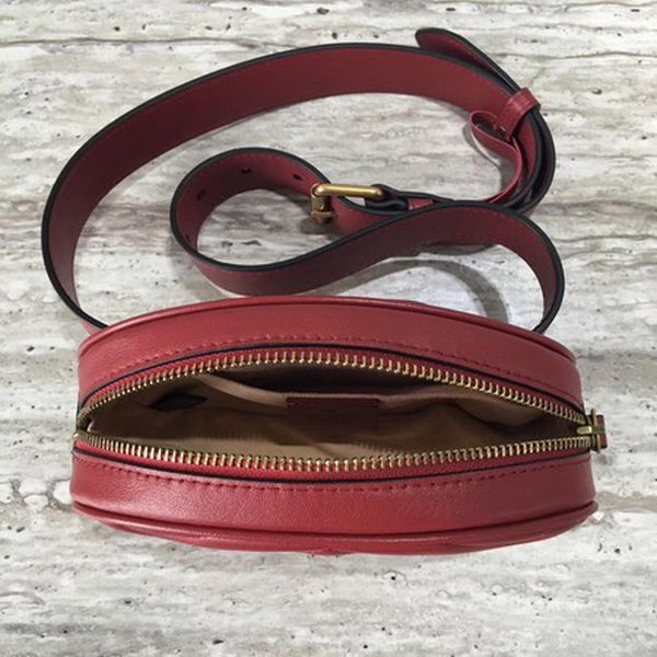 Gucci GG Marmont Leather Belt Bag 476434 Red Gucci GG Marmont Leather Belt Bag 476434 Red