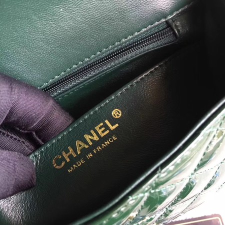 Chanel Classic Flap mini Bag Original Leather A1115 Green Chanel Classic Flap mini Bag Original Leather A1115 Green