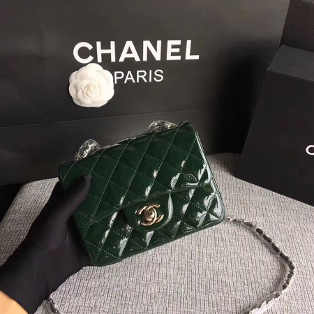 Chanel Classic Flap mini Bag Original Leather A1115 Green Chanel Classic Flap mini Bag Original Leather A1115 Green