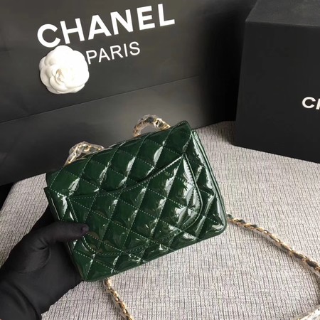 Chanel Classic Flap mini Bag Original Leather A1115 Green Chanel Classic Flap mini Bag Original Leather A1115 Green
