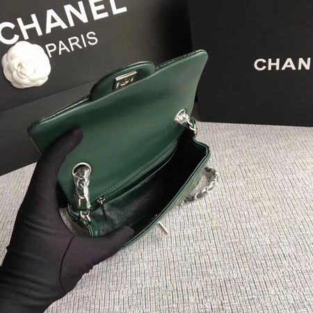 Chanel Classic Flap mini Bag Original Leather A1115 Green Chanel Classic Flap mini Bag Original Leather A1115 Green