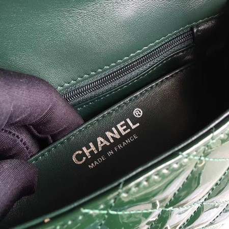 Chanel Classic Flap mini Bag Original Leather A1115 Green Chanel Classic Flap mini Bag Original Leather A1115 Green