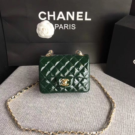 Chanel Classic Flap mini Bag Original Leather A1115 Green Chanel Classic Flap mini Bag Original Leather A1115 Green