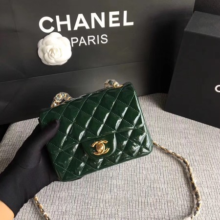 Chanel Classic Flap mini Bag Original Leather A1115 Green Chanel Classic Flap mini Bag Original Leather A1115 Green