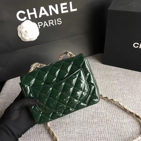 Chanel Classic Flap mini Bag Original Leather A1115 Green Chanel Classic Flap mini Bag Original Leather A1115 Green