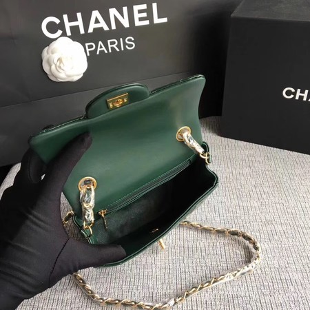 Chanel Classic Flap mini Bag Original Leather A1115 Green Chanel Classic Flap mini Bag Original Leather A1115 Green