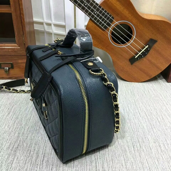 Chanel Calfskin Leather Shoulder Bag 6070 Blue Chanel Calfskin Leather Shoulder Bag 6070 Blue