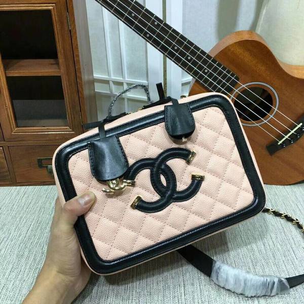 Chanel Calfskin Leather Shoulder Bag 6070 Pink Chanel Calfskin Leather Shoulder Bag 6070 Pink
