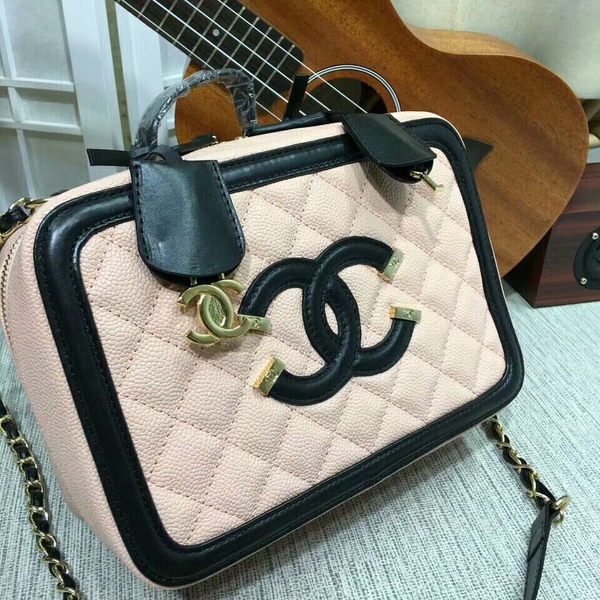 Chanel Calfskin Leather Shoulder Bag 6070 Pink Chanel Calfskin Leather Shoulder Bag 6070 Pink