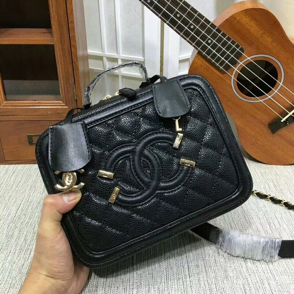 Chanel Calfskin Leather Mini Shoulder Bag 6070 Black Chanel Calfskin Leather Mini Shoulder Bag 6070 Black