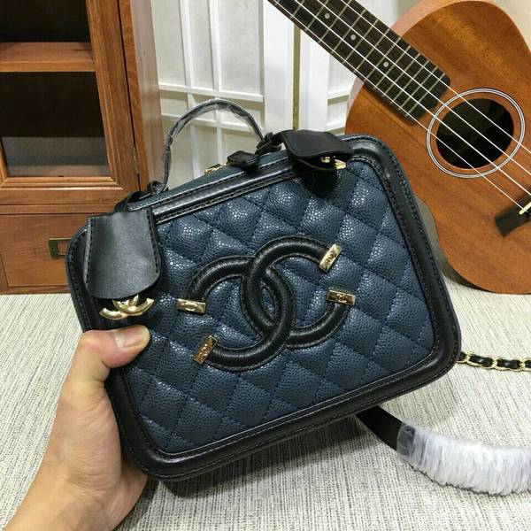 Chanel Calfskin Leather Mini Shoulder Bag 6070 Blue Chanel Calfskin Leather Mini Shoulder Bag 6070 Blue