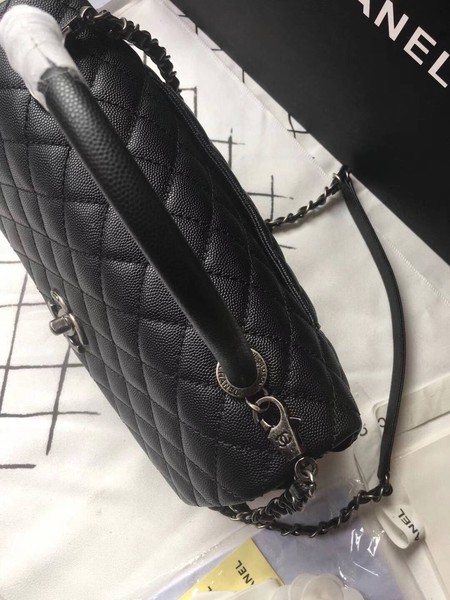 Chanel Classic Black Top Handle Bag Black Original Leather A92292 Silver Chanel Classic Black Top Handle Bag Black Original Leather A92292 Silver