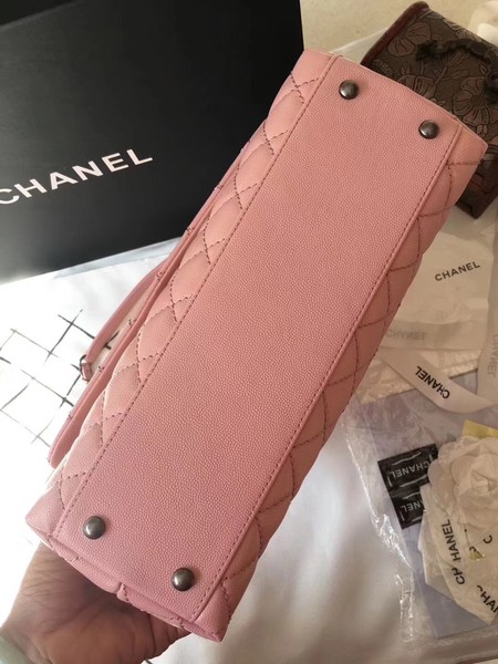 Chanel Classic Top Handle Bag Pink Original Leather A92292 Silver Chanel Classic Top Handle Bag Pink Original Leather A92292 Silver