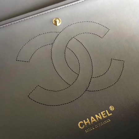 Chanel Maxi Quilted Classic Flap Bag Grey Sheepskin Leather A58601 Gold Chanel Maxi Quilted Classic Flap Bag Grey Sheepskin Leather A58601 Gold