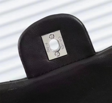 Chanel Maxi Classic Flap Bag Black Chevron Sheepskin Leather A58601 Silver Chanel Maxi Classic Flap Bag Black Chevron Sheepskin Leather A58601 Silver