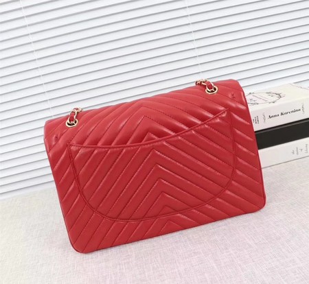 Chanel Maxi Classic Flap Bag Red Chevron Sheepskin Leather A58601 Gold Chanel Maxi Classic Flap Bag Red Chevron Sheepskin Leather A58601 Gold