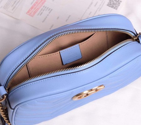 Gucci GG Marmont Small Shoulder Bag 447632 SkyBlue Gucci GG Marmont Small Shoulder Bag 447632 SkyBlue