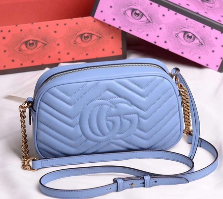 Gucci GG Marmont Small Shoulder Bag 447632 SkyBlue Gucci GG Marmont Small Shoulder Bag 447632 SkyBlue