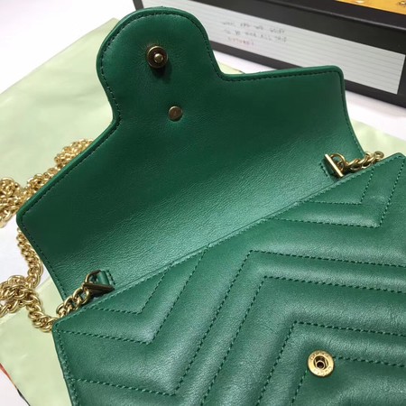 Gucci GG Marmont Matelasse mini Bag 474575 Green Gucci GG Marmont Matelasse mini Bag 474575 Green