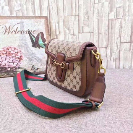 Gucci GG Lady Web Hand-Stained Leather Shoulder Bag 380573 Brown Gucci GG Lady Web Hand-Stained Leather Shoulder Bag 380573 Brown