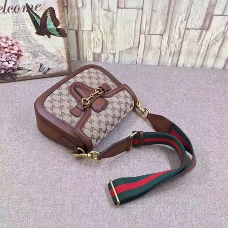 Gucci GG Lady Web Hand-Stained Leather Shoulder Bag 380573 Brown Gucci GG Lady Web Hand-Stained Leather Shoulder Bag 380573 Brown