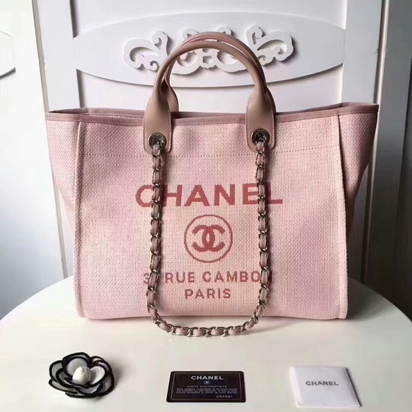 Chanel Medium Original Canvas Leather Tote Shopping Bag 66941D Chanel Medium Original Canvas Leather Tote Shopping Bag 66941D