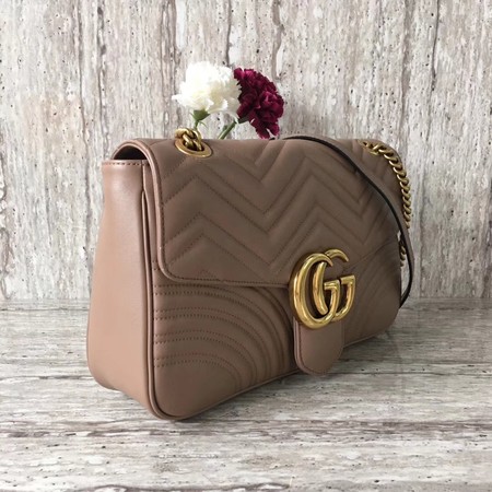 Gucci GG Marmont Large Shoulder Bag 443496 Apricot Gucci GG Marmont Large Shoulder Bag 443496 Apricot