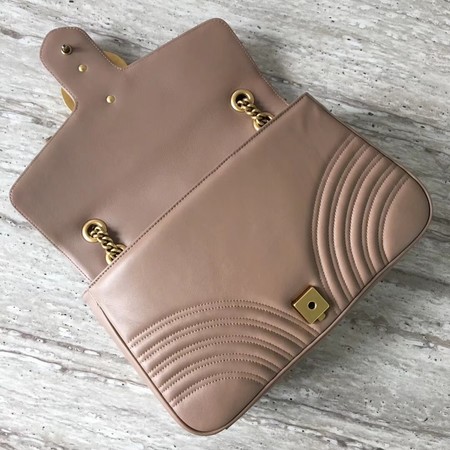 Gucci GG Marmont Large Shoulder Bag 443496 Apricot Gucci GG Marmont Large Shoulder Bag 443496 Apricot