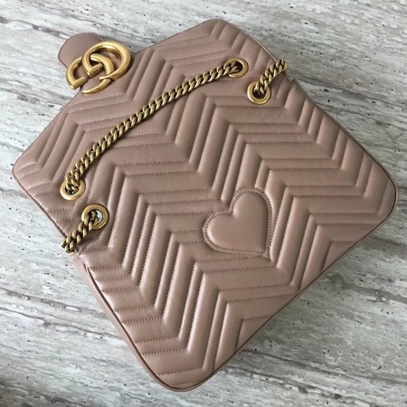 Gucci GG Marmont Large Shoulder Bag 443496 Apricot Gucci GG Marmont Large Shoulder Bag 443496 Apricot