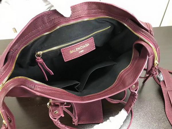 Balenciaga Giant City Gold Studs Handbag B084334 Wine Balenciaga Giant City Gold Studs Handbag B084334 Wine