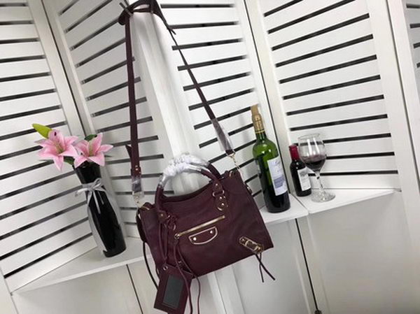 Balenciaga Giant City Gold Studs Handbag B084335 Wine Balenciaga Giant City Gold Studs Handbag B084335 Wine