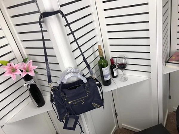 Balenciaga Giant City Gold Studs Handbag B084336 Blue Balenciaga Giant City Gold Studs Handbag B084336 Blue