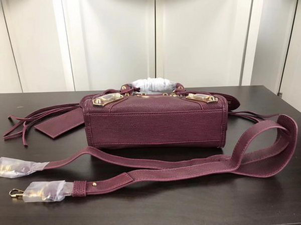 Balenciaga Giant City Gold Studs Handbag B084336 Wine Balenciaga Giant City Gold Studs Handbag B084336 Wine