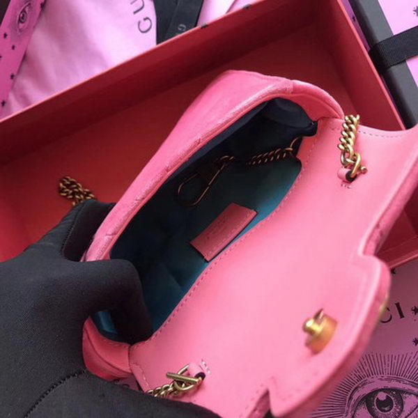 Gucci GG Marmont Velvet Super Mini Bag 476433 Pink Gucci GG Marmont Velvet Super Mini Bag 476433 Pink