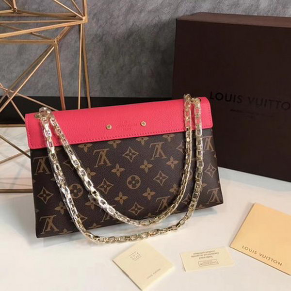 Louis Vuitton Monogram Canvas Pallas Chain Cerise M41201 Light Red Louis Vuitton Monogram Canvas Pallas Chain Cerise M41201 Light Red